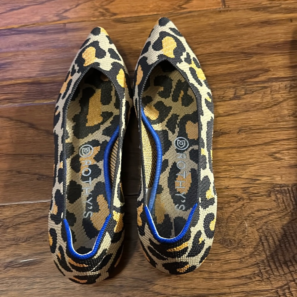 Rothys leopard print original point size 9.5